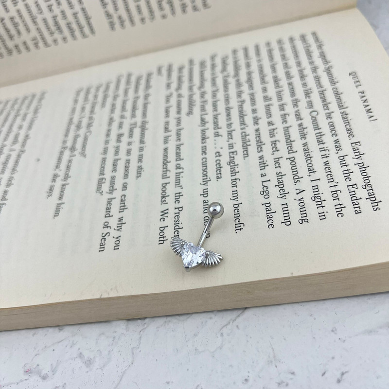 پیرسینگ ناف زنانه مدل قلب کد P4643