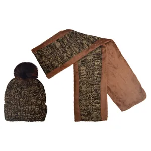 ست کلاه و شال گردن بافتنی بچگانه مدل P3400