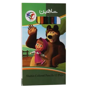 مداد رنگی 12 رنگ شاهین مدل C13