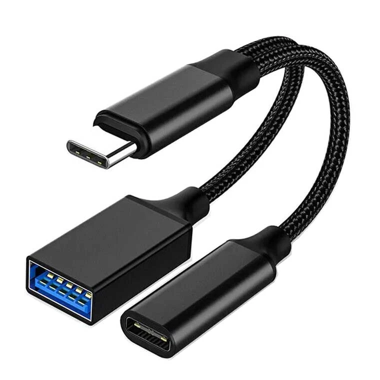 کابل تبدیل USB-C به USB-C / AUX مدل NETPIL TB701 طول 0.1 متر