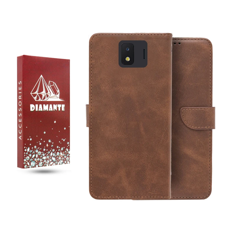 کیف کلاسوری دیامانته مدل چرم مناسب برای گوشی موبایل سامسونگ Galaxy J260