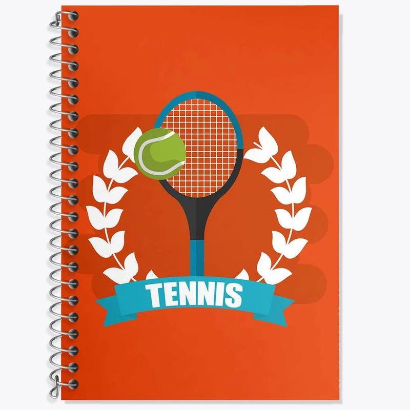 دفتر زبان 50 برگ خندالو مدل دو خط طرح تنیس Tennis کد 26632