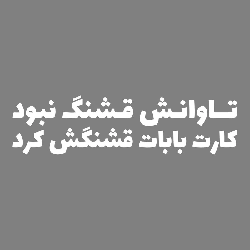 برچسب بدنه خودرو طرح تاوانش قشنگ نبود کارت بابات قشنگش کرد کد MT-W527