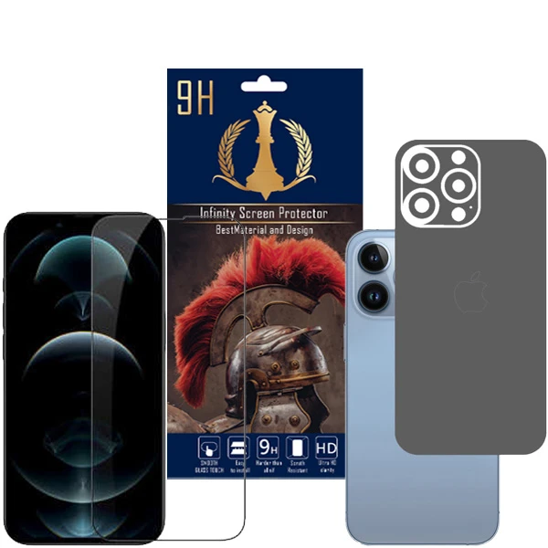 برچسب پوششی اینفینیتی مدل PR MAX مناسب برای گوشی موبایل اپل iPhone 13 PRO به همراه محافظ صفحه نمایش