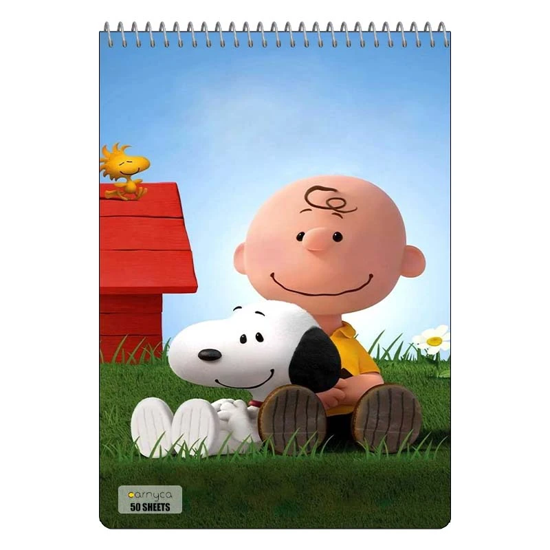 دفتر نقاشی 50 برگ سیمی کارنیکا طرح فیلم بادام زمینی ها The Peanuts کد 86624