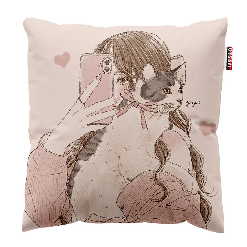 کوسن پاد آفرین مدل پینترستی دخترانه کد PK303865 سایز 30*30 سانتی‌متر