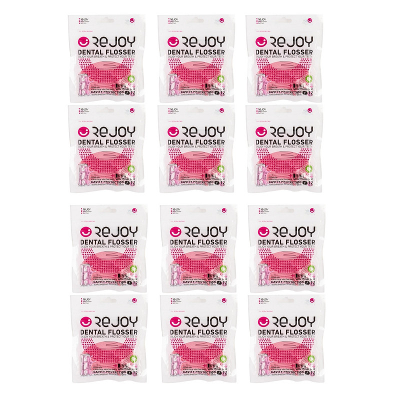 نخ دندان ریجوی مدل DENTAL FLOSSER بسته 12 عددی