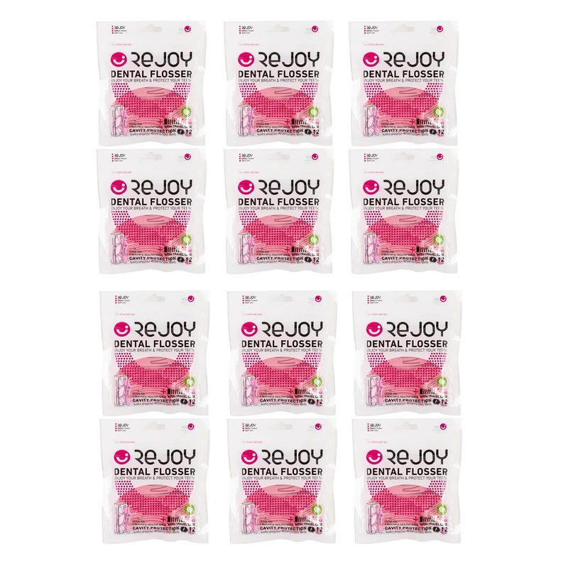 نخ دندان ریجوی مدل DENTAL FLOSSER بسته 12 عددی