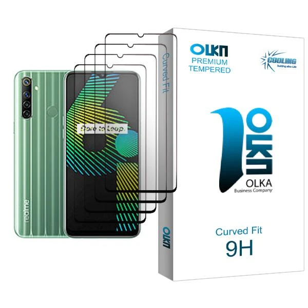 محافظ صفحه نمایش کولینگ مدل Olka Glass MIX004 مناسب برای گوشی موبایل ریلمی 6i بسته چهار عددی
