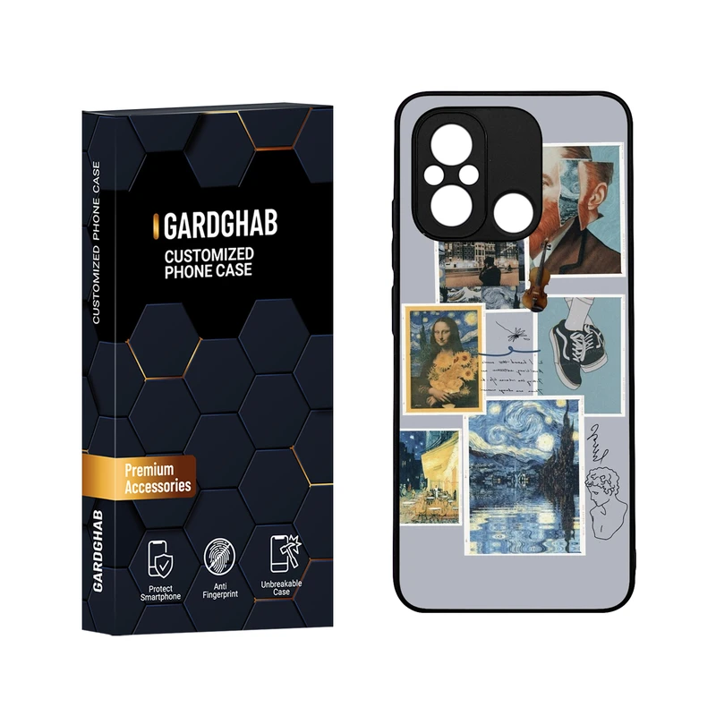 کاور گارد قاب مدل دورژله ای هنری مناسب برای گوشی موبایل شیائومی Poco C55 / Redmi 12c