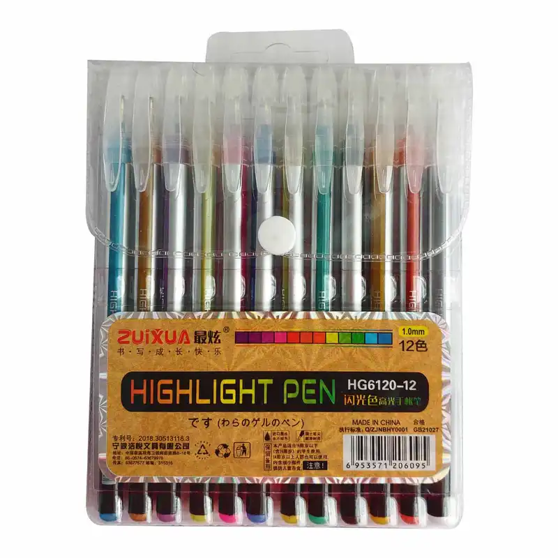 خودکار ژیخوآ مدل هایلایتر اکلیلی کد 25 بسته 12 عددی