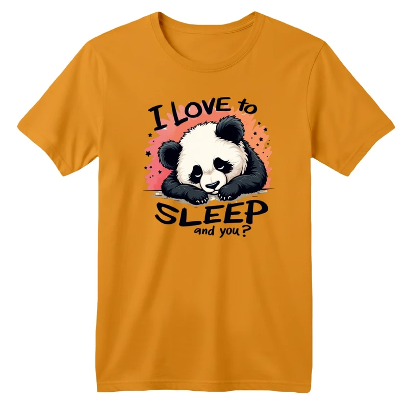 تی‌شرت آستین کوتاه لانگ بچگانه مدل پاندا خوابالو