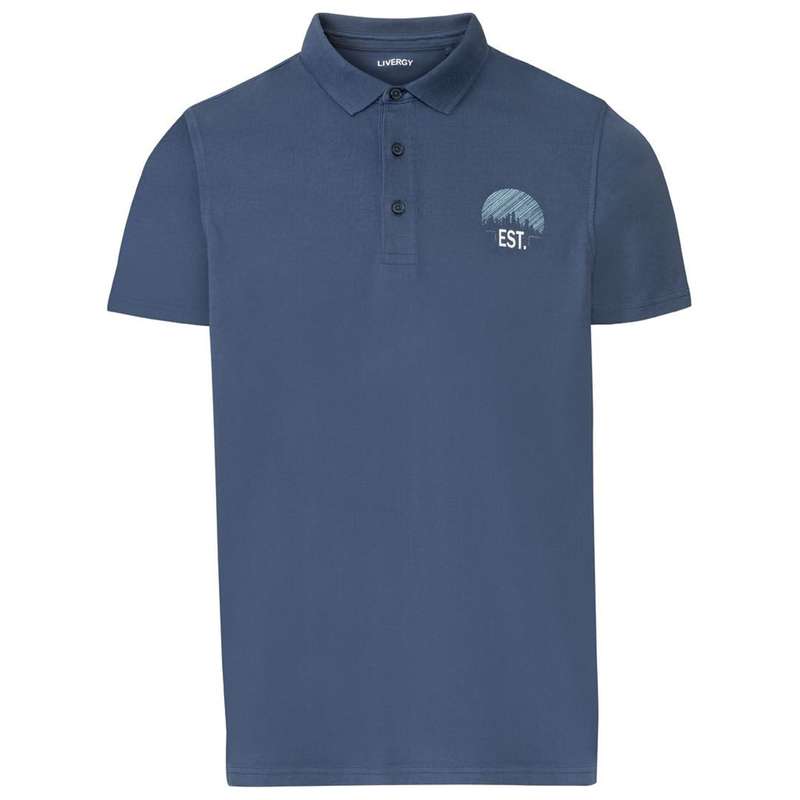 پولوشرت آستین کوتاه مردانه لیورجی مدل SLIM FIT رنگ آبی
