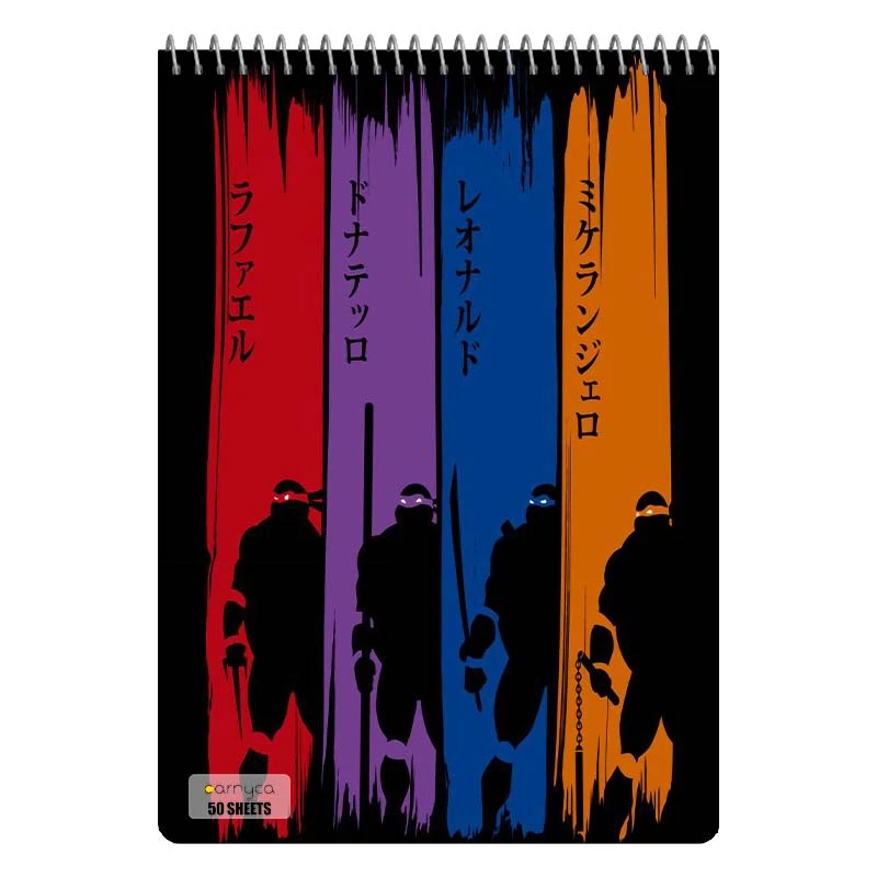 دفتر نقاشی 50 برگ سیمی کارنیکا طرح لاک پشت های نینجا Teenage Mutant Ninja Turtles کد 66849