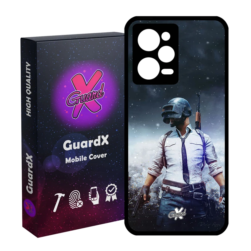 کاور گارد ایکس طرح Pubg مدل Glass10039 مناسب برای گوشی موبایل شیائومی Redmi Note 12 Pro 5G/Poco X5 Pro 5G/Note 12 Pro Pro speed