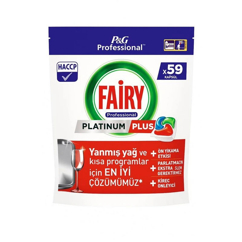 قرص ماشین ظرفشویی فیری مدل Platinum Plus بسته 59 عددی