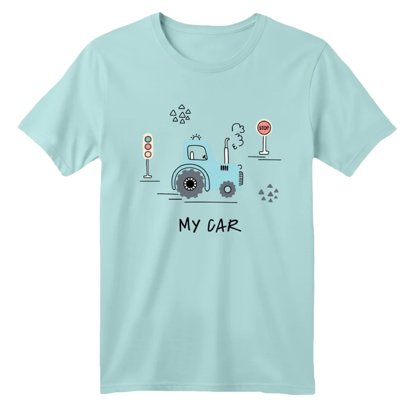 تی شرت آستین کوتاه بچگانه مدل تراکتور