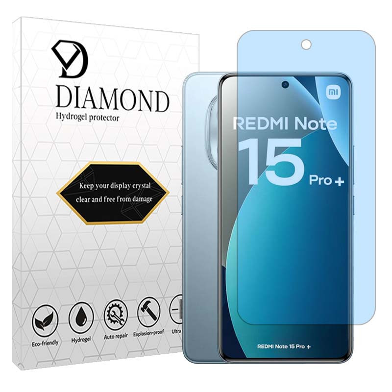 محافظ صفحه نمایش آنتی بلو دیاموند مدل هیدروژلی مناسب برای گوشی موبایل شیائومی Redmi Note 15 Pro Plus 