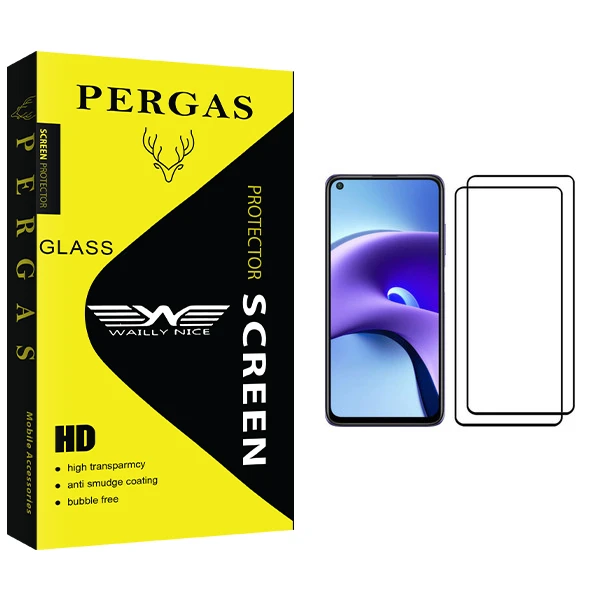 محافظ صفحه نمایش وایلی نایس مدل Pergas Glass مناسب برای گوشی موبایل شیائومی Redmi Note 9T بسته دو عددی