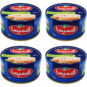 کنسرو ماهی تون در روغن گیاهی شمیسا  - 180 گرم بسته 4 عددی