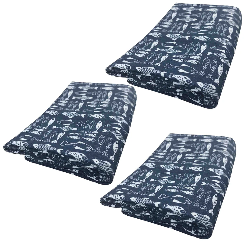 دستمال نظافت خانه و آشپزخانه پنبه‌، نخ مدل عسل کد 005 بسته 3 عددی