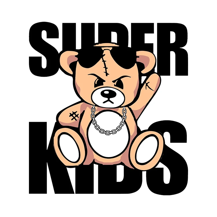 استیکر پارچه و لباس پاد آفرین مدل کارتونی کد S387