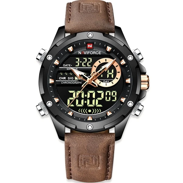 ساعت مچی عقربه‌ای کوارتز مردانه نیوی فورس مدل 9208BNBK