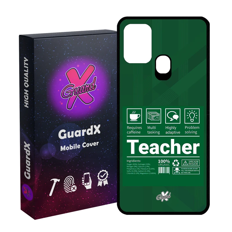 کاور گارد ایکس طرح معلم مدل Glass10537 مناسب برای گوشی موبایل سامسونگ Galaxy M31 / M31 Prime / F41