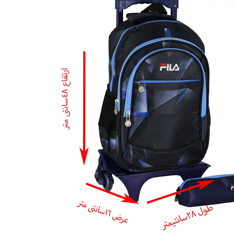 کوله پشتی چرخ دار کد 8 به همراه جامدادی