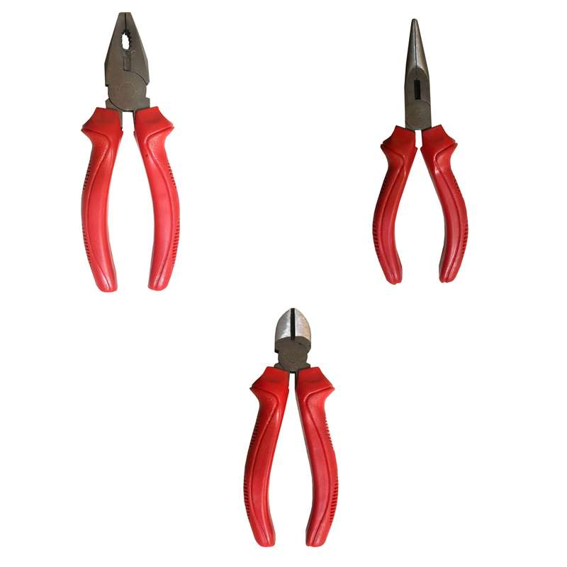 مجموعه 3 عددی انبر دست و سیم چین و دم باریک یونیورسال  مدل FS-10316