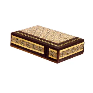 جعبه جواهرات خاتم کاری مدل کشویی کد 64-16-101