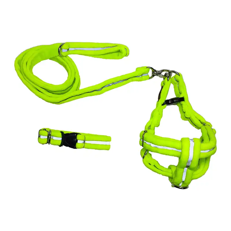 قلاده کتفی گردنی و بند قلاده سگ و گربه مدل مخملی کد s09