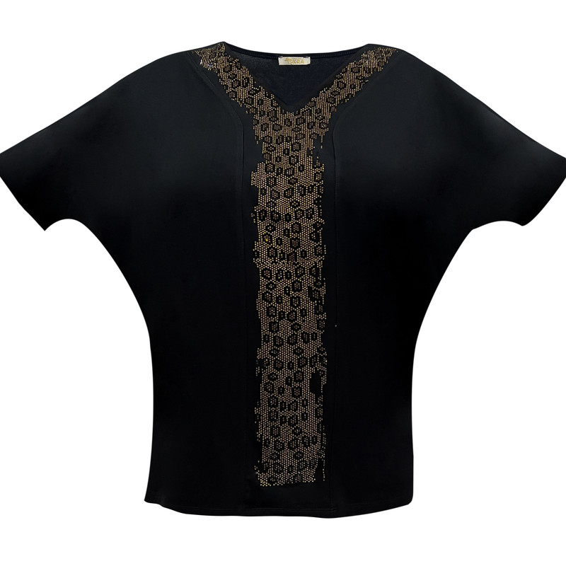 بلوز آستین کوتاه زنانه ایسکرا مدل هفت پلنگی