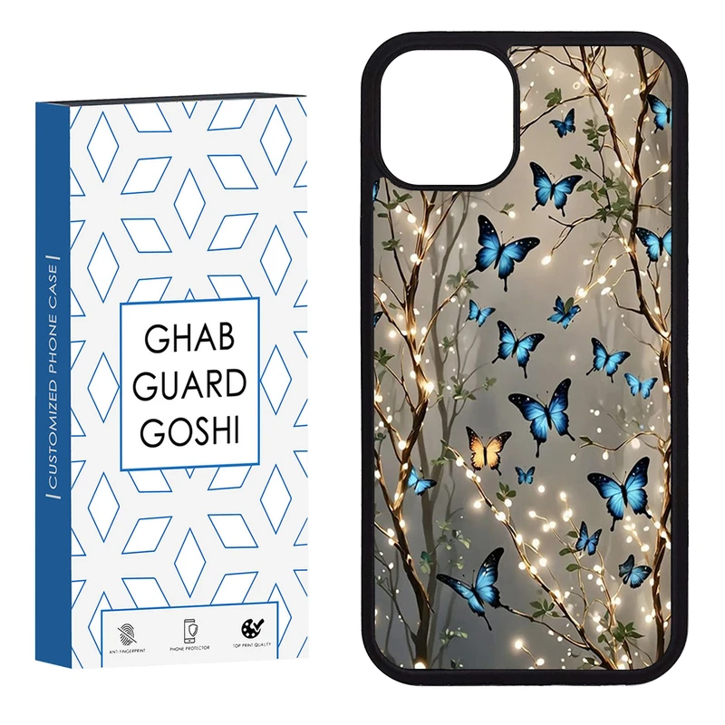 کاور قاب گارد گوشی طرح پروانه کد FB-382 مناسب برای گوشی موبایل اپل iphone 13 / 14  