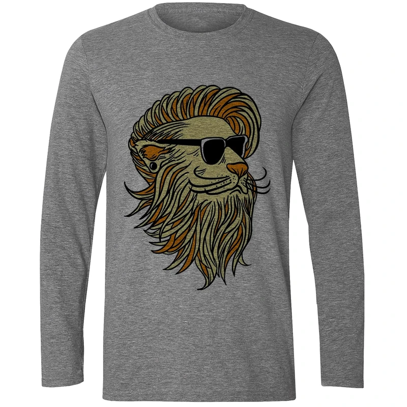 تی شرت آستین بلند مردانه مدل شیرعینکی W162