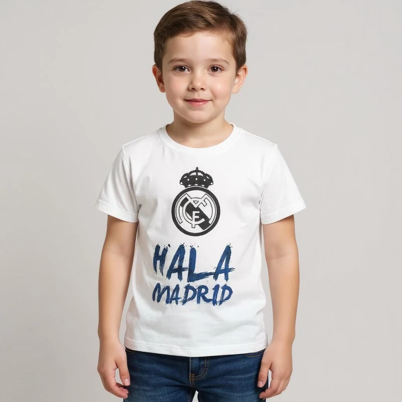 تی شرت آستین کوتاه پسرانه مدل رئال مادرید WS95