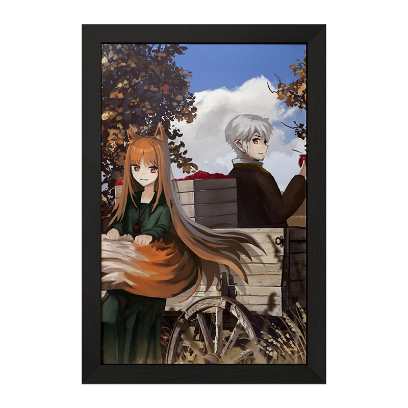 تابلو خندالو مدل هولو و کرافت انیمه ادویه و گرگ کد 36158