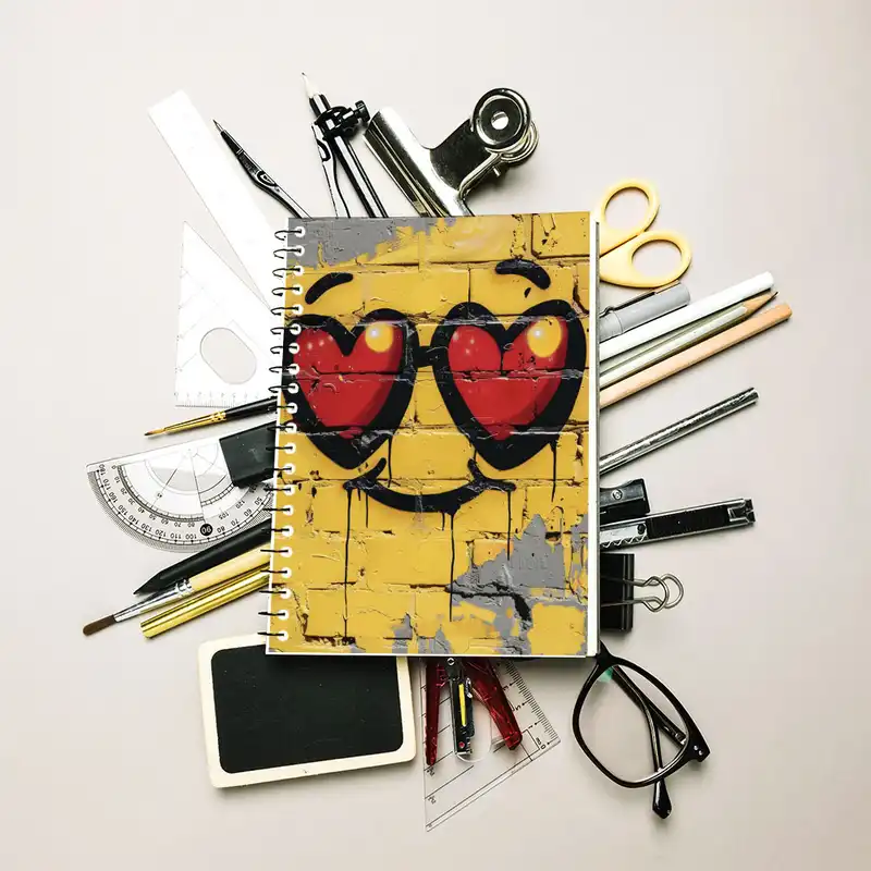 دفتر زبان 50 برگ مدوپد مدل دو خط طرح عاشقانه love کد DF14269