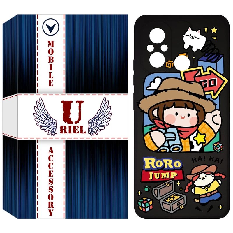 کاور یوریل مدل KSH کد 29 طرح دختر خوشحال مناسب برای گوشی موبایل شیائومی Redmi 12C