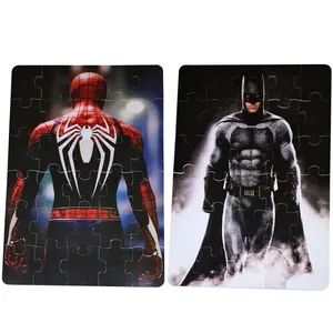 پازل 30 تکه مدل فومی طرح مردعنکبوتی و بتمن بسته دو عددی