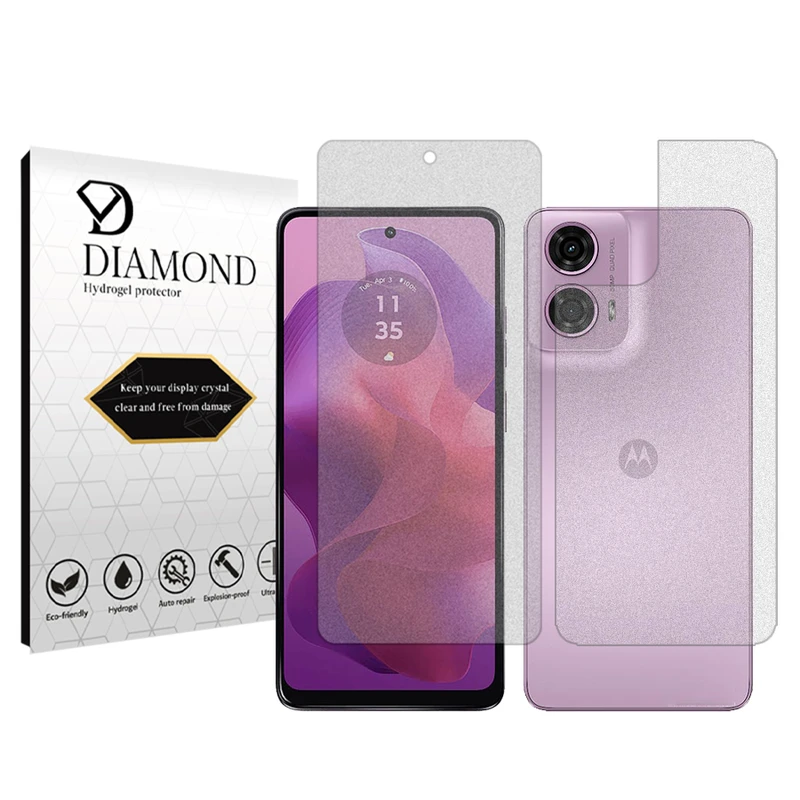 محافظ صفحه نمایش مات دیاموند مدل Tough مناسب برای گوشی موبایل موتورولا Moto G24 به همراه محافظ پشت گوشی