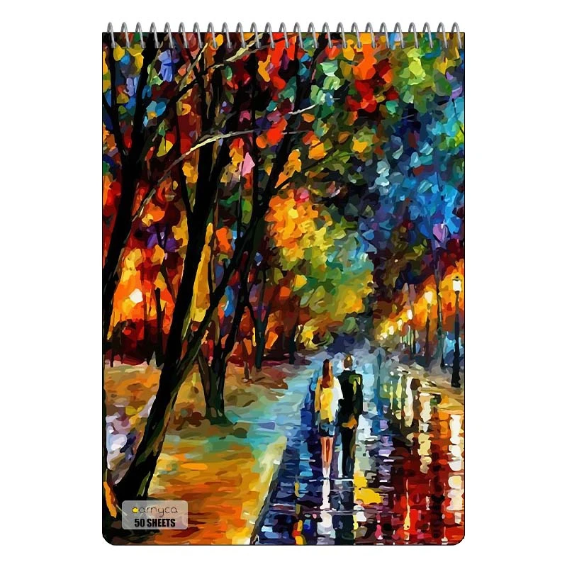 دفتر نقاشی 50 برگ سیمی کارنیکا طرح نقاشی های آبرنگی Watercolor Paintings کد 13799