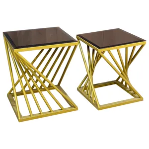 میز عسلی مدل Pipe Coaster مجموعه 2 عددی