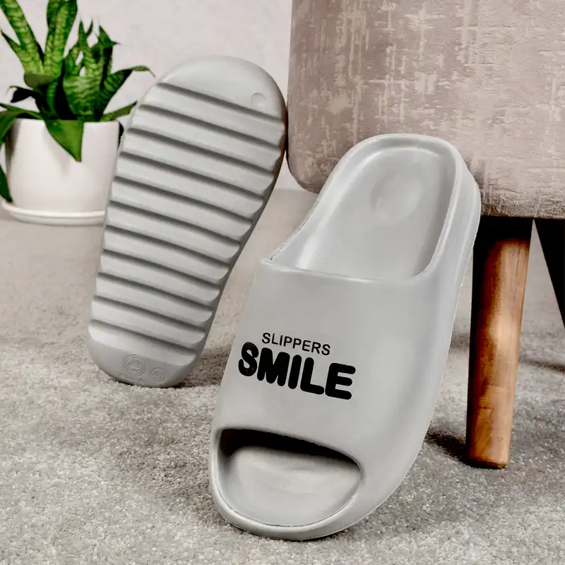 دمپایی مردانه پاپا مدل Smile کد GRY.ELF.1663