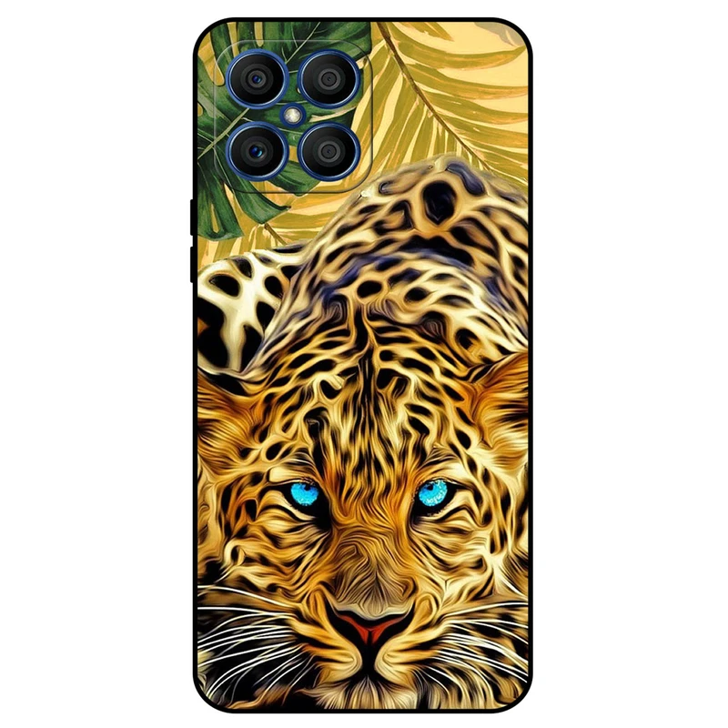 کاور مگافون طرح پلنگ مدل 7455 مناسب برای گوشی موبایل آنر X8 4G      