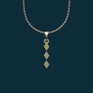 گردنبند طلا 18 عیار زنانه مدوپد مدل هندسی کد AA2-1-1095