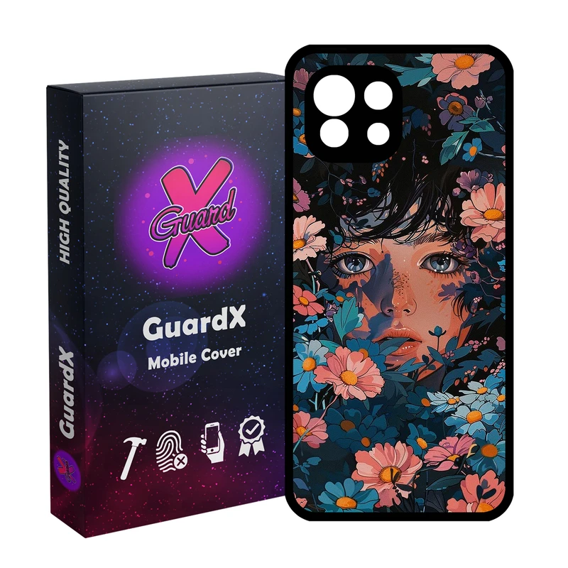 کاور گارد ایکس طرح دختر گل مدل  Glass10786 مناسب برای گوشی موبایل شیائومی  Mi 11 Lite