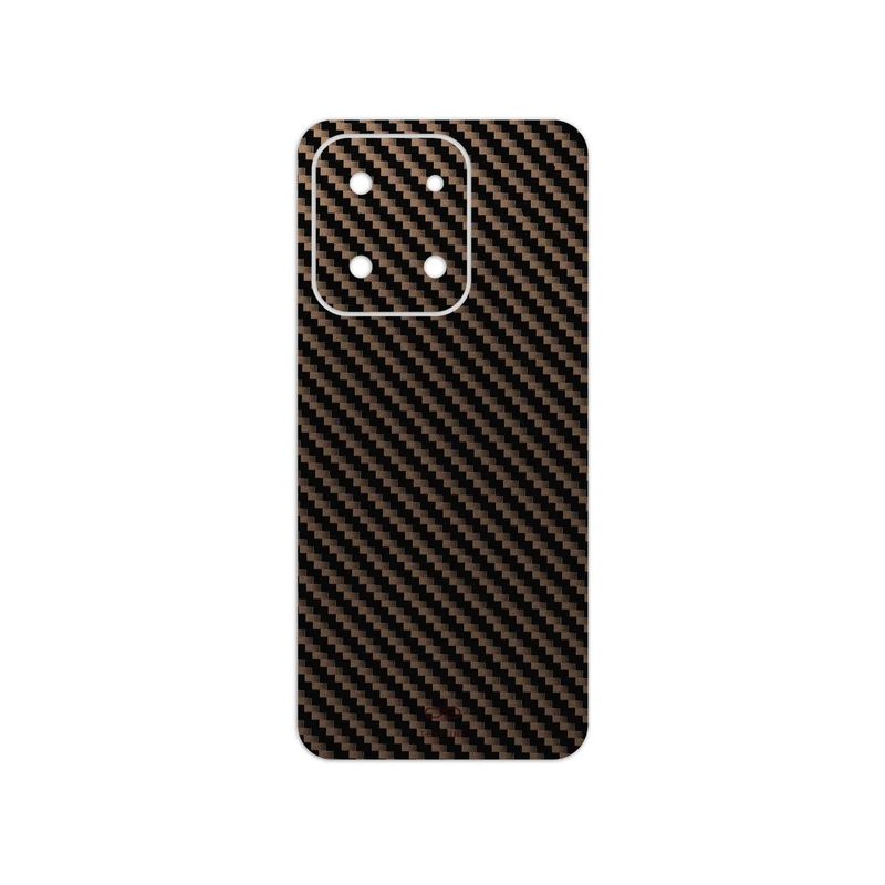 برچسب پوششی ماهوت مدل Glossy-Brown-Fiber مناسب برای گوشی موبایل شیائومی Poco C85