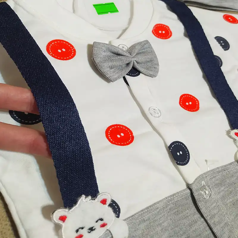 ست سرهمی و کلاه نوزادی مدل  Dok-Tu-Che مجموعه دو عددی