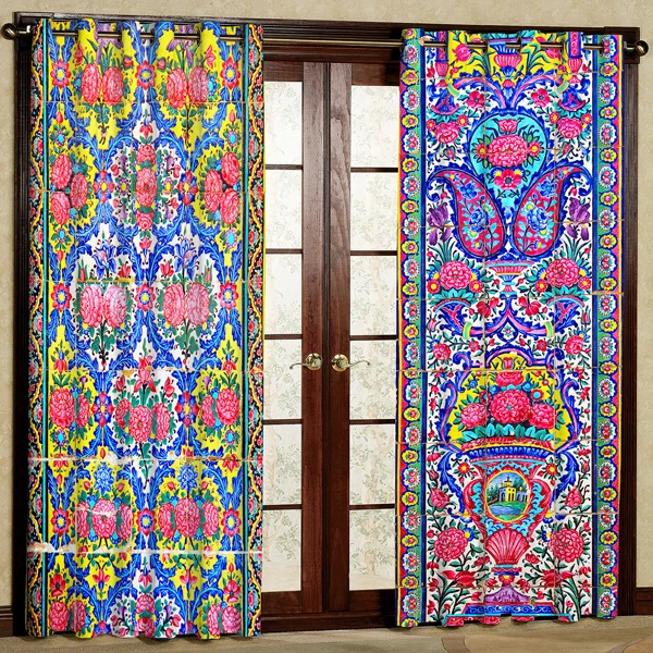 پرده مدل مخمل پانچی کد 6476 سایز 280x140 سانتی متر